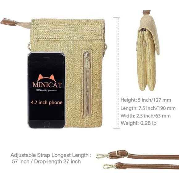 Roomy Pockets Small Crossbody Bags Cell Phone Wallet Purses for Women - Picture 7 of 7